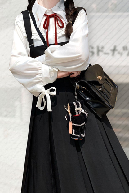 Karo-Collegejacke + Trägerrock + Hemd