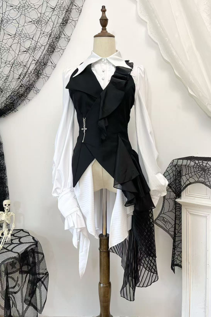 プリンスロリータブラウス+フリルネクタイ