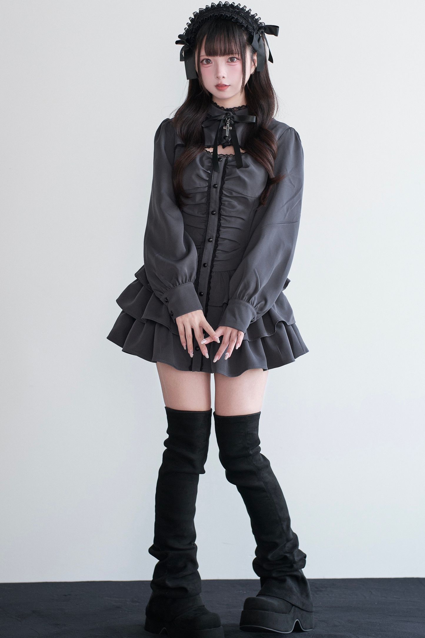 リトルゴスレースリボンドレス+ショートパンツ