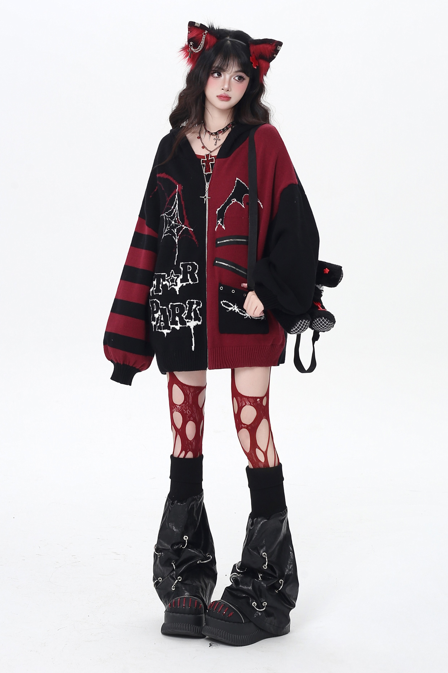 Gothic Asymmetrical Design Knit Cardigan