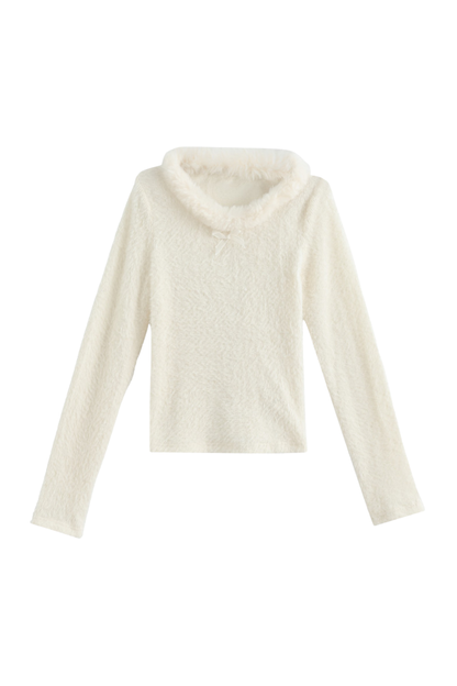 スイートリボンファーニットトップス