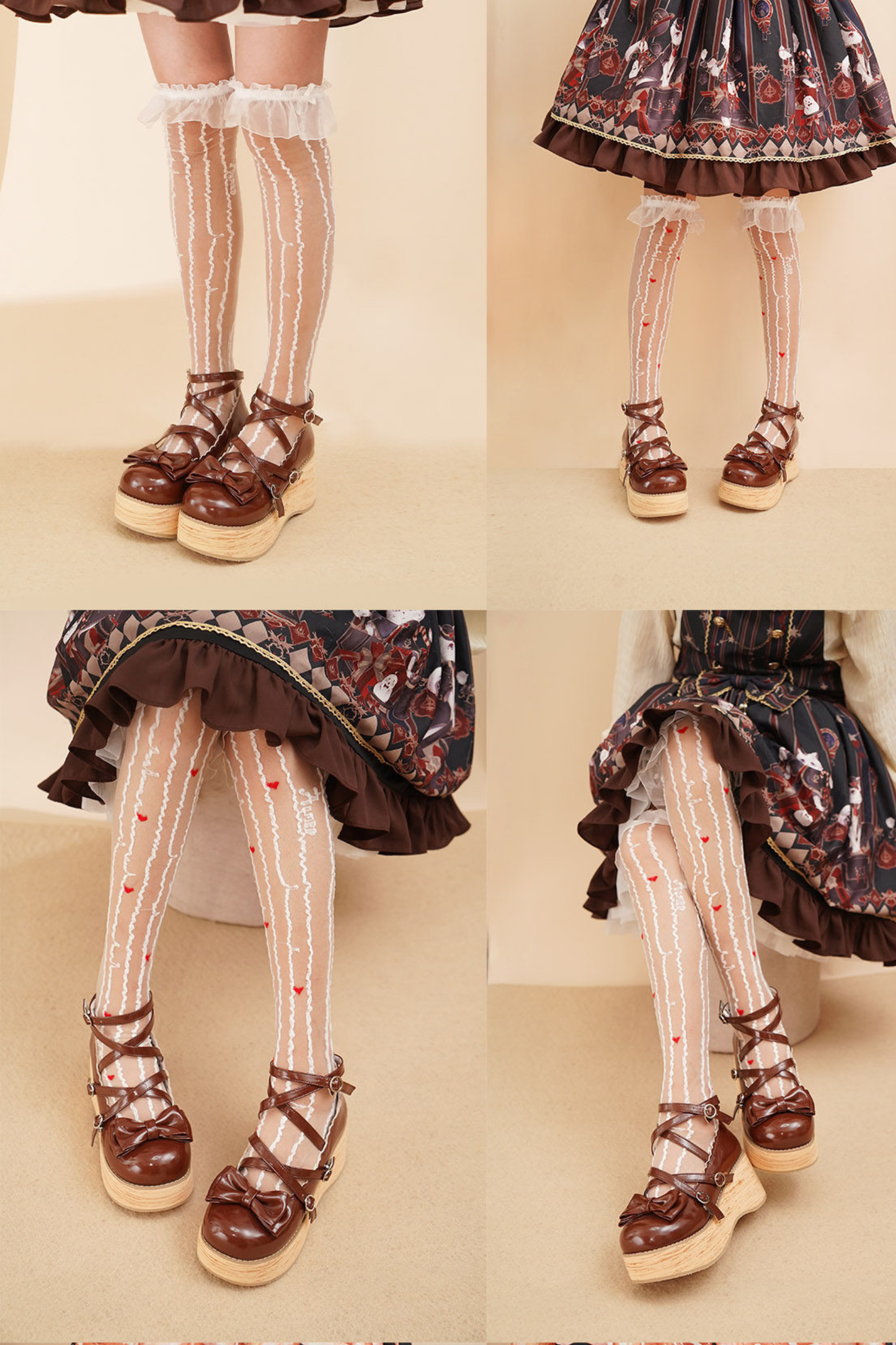 リボンフラットロリータシューズ