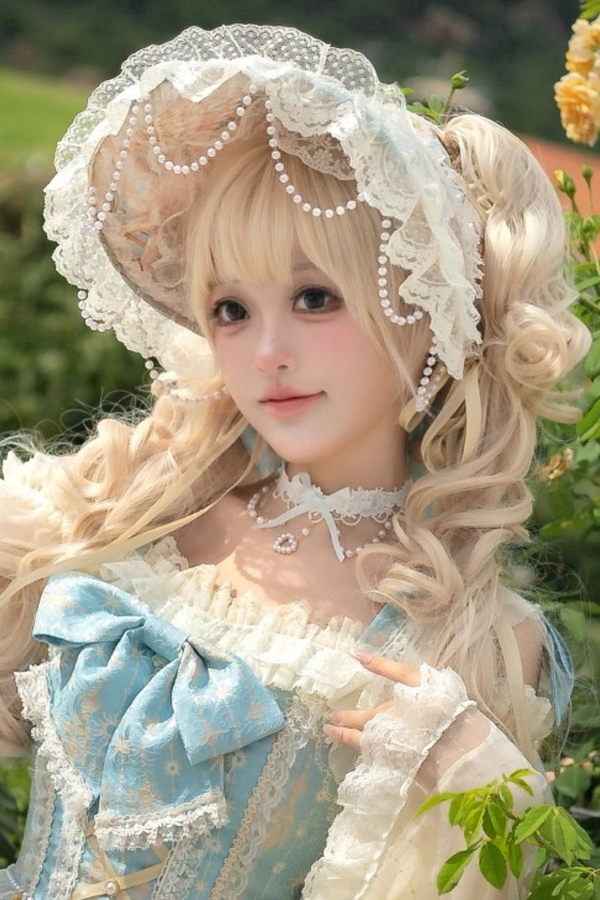 ユニコーンクラシカルプリンセスジャンパースカート+トップス+ボンネット+カチューシャ