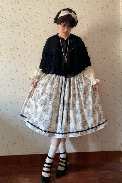 スケッチワイルドローズエレガントロリータドレス