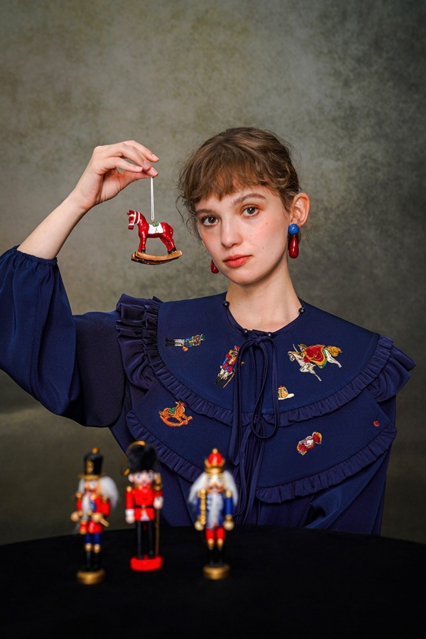 フレンチレトロショールデザインブラウス