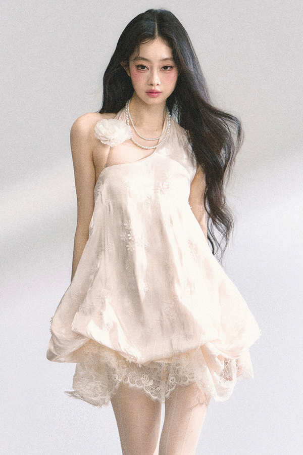 フレンチレースフラワードレス