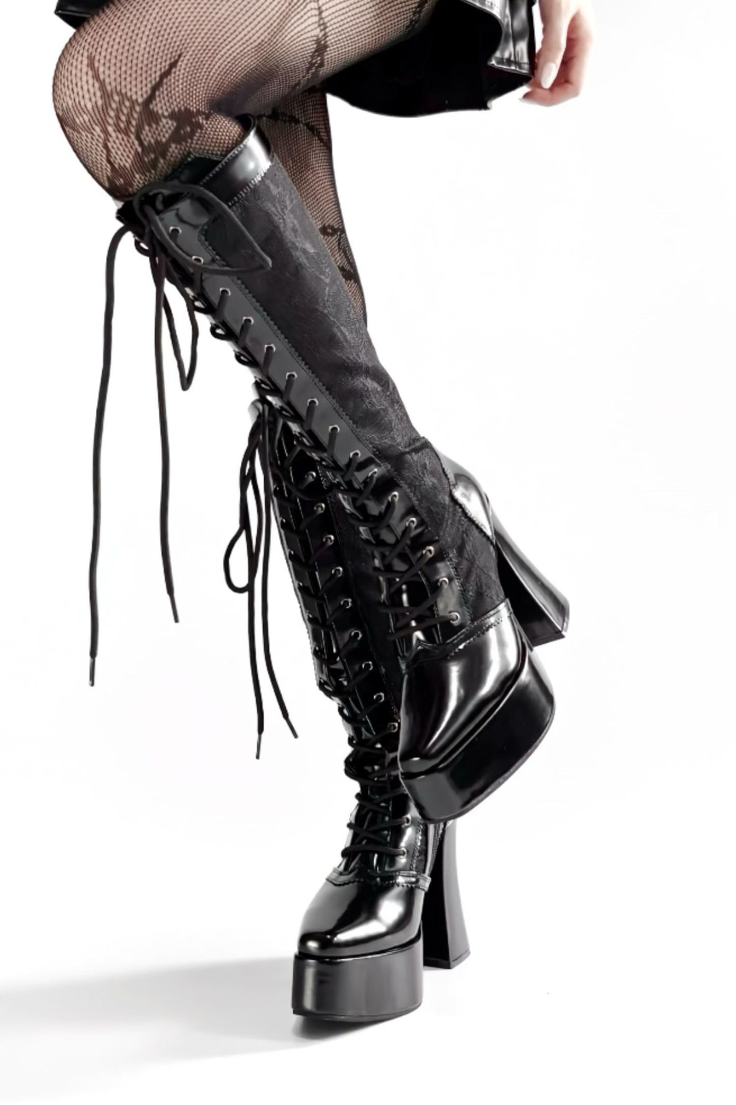 デーモンハンターナイトレースアップブーツ