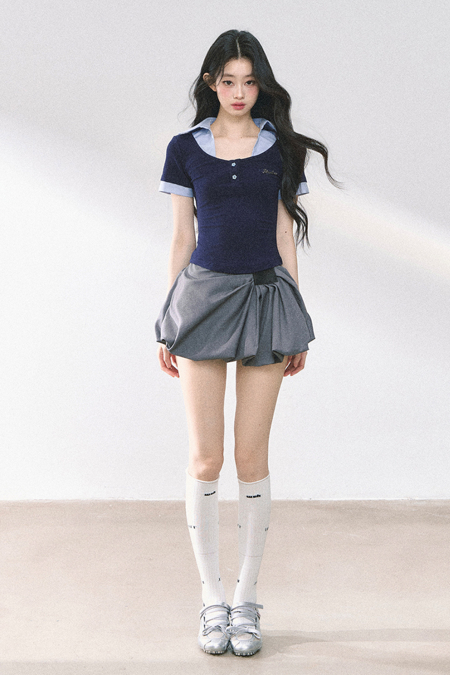 ストレートショルダーアメリカンシャツトップス