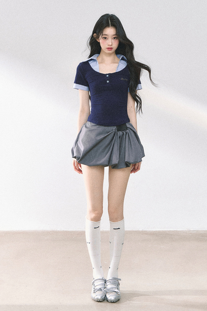 ストレートショルダーアメリカンシャツトップス