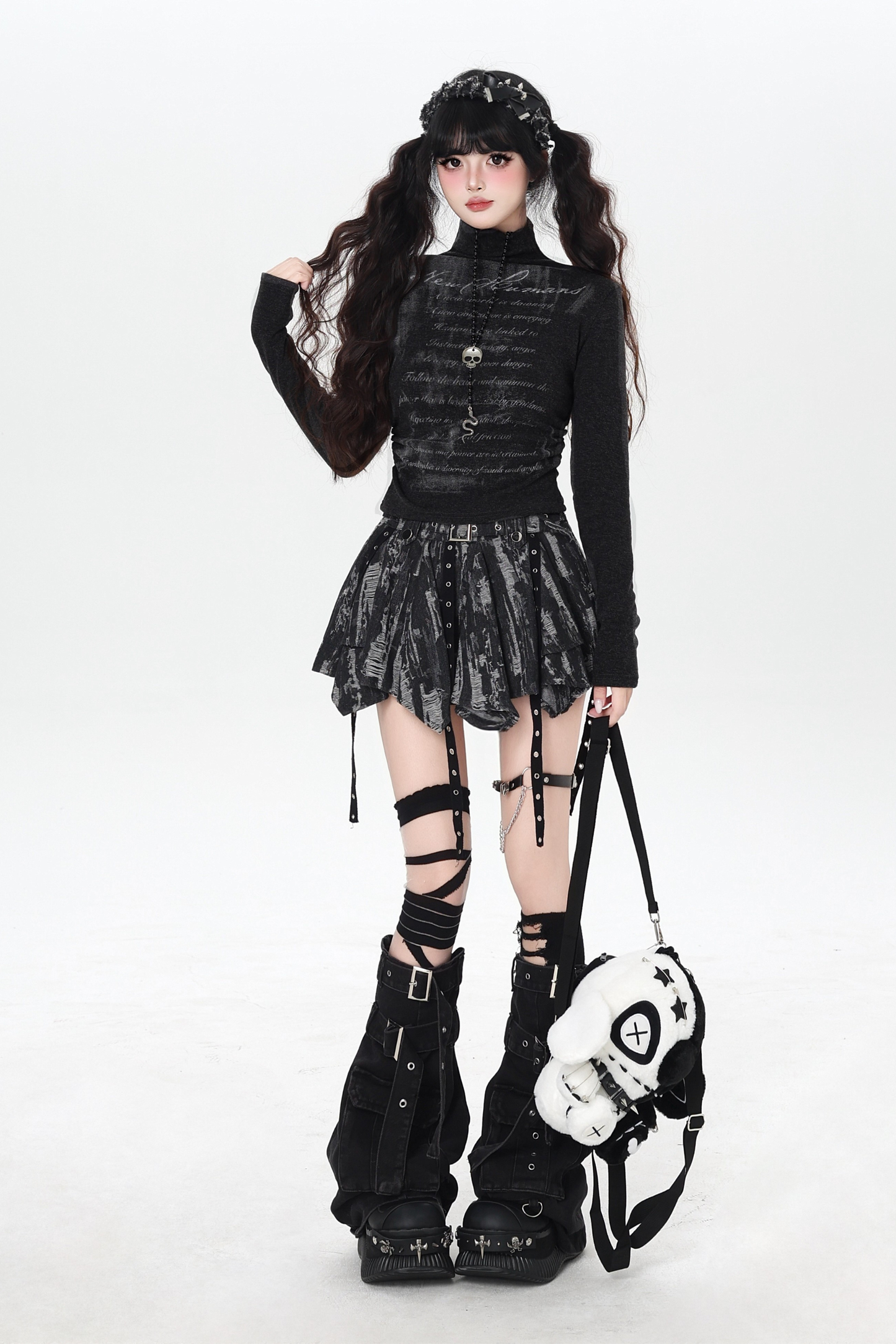 ダークスリムフィットフリーストップス