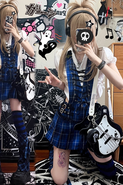 Dark Pop Color Blocking Crossbody Bag