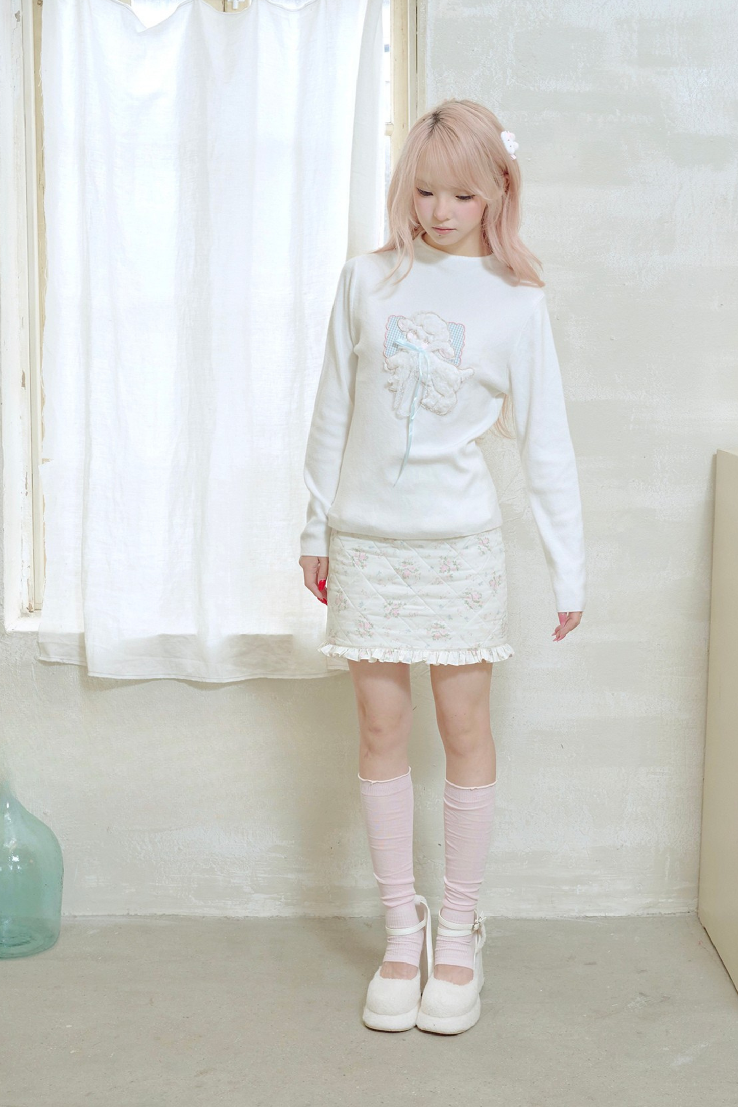 Sweet Lamb Ribbon Tight Top