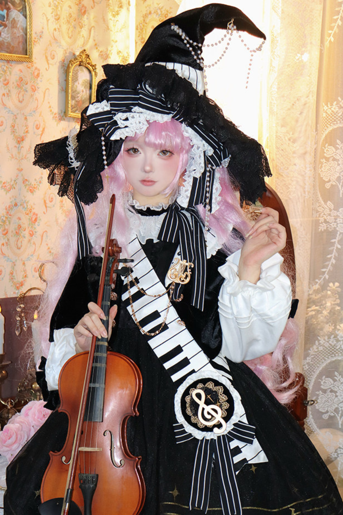 Night Music Lolita Dress + Princess Set + Magic Hat + Headband