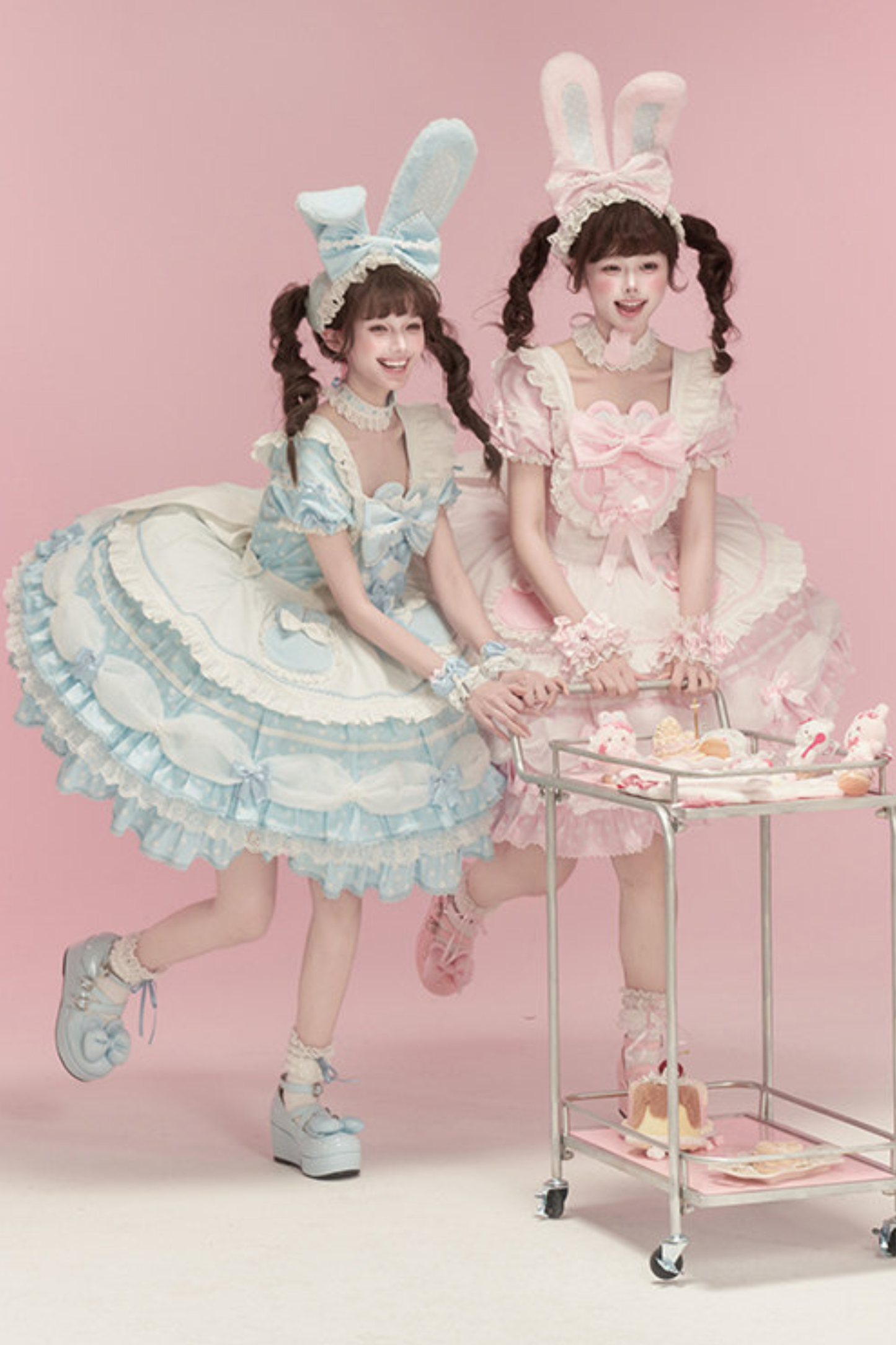 Lace Rabbit Ear Headband + Ribbon Necklace