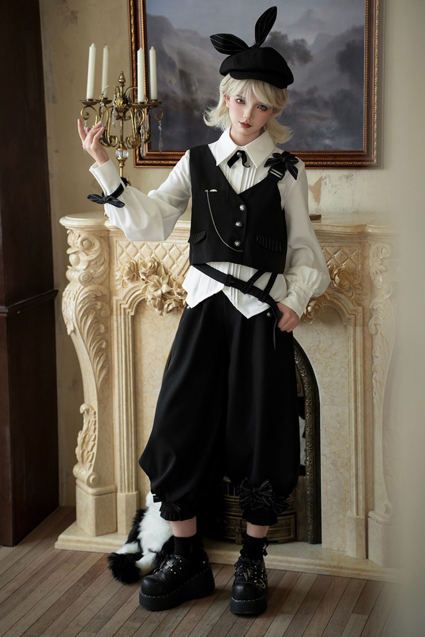 クールシックベスト+シャツ+バルーンパンツ