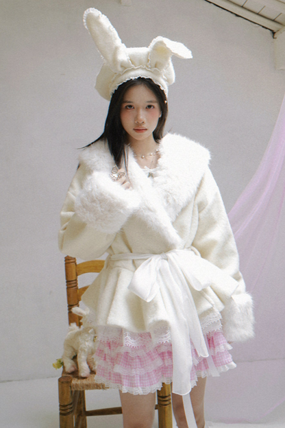 ピンクグラデーションレーススカート