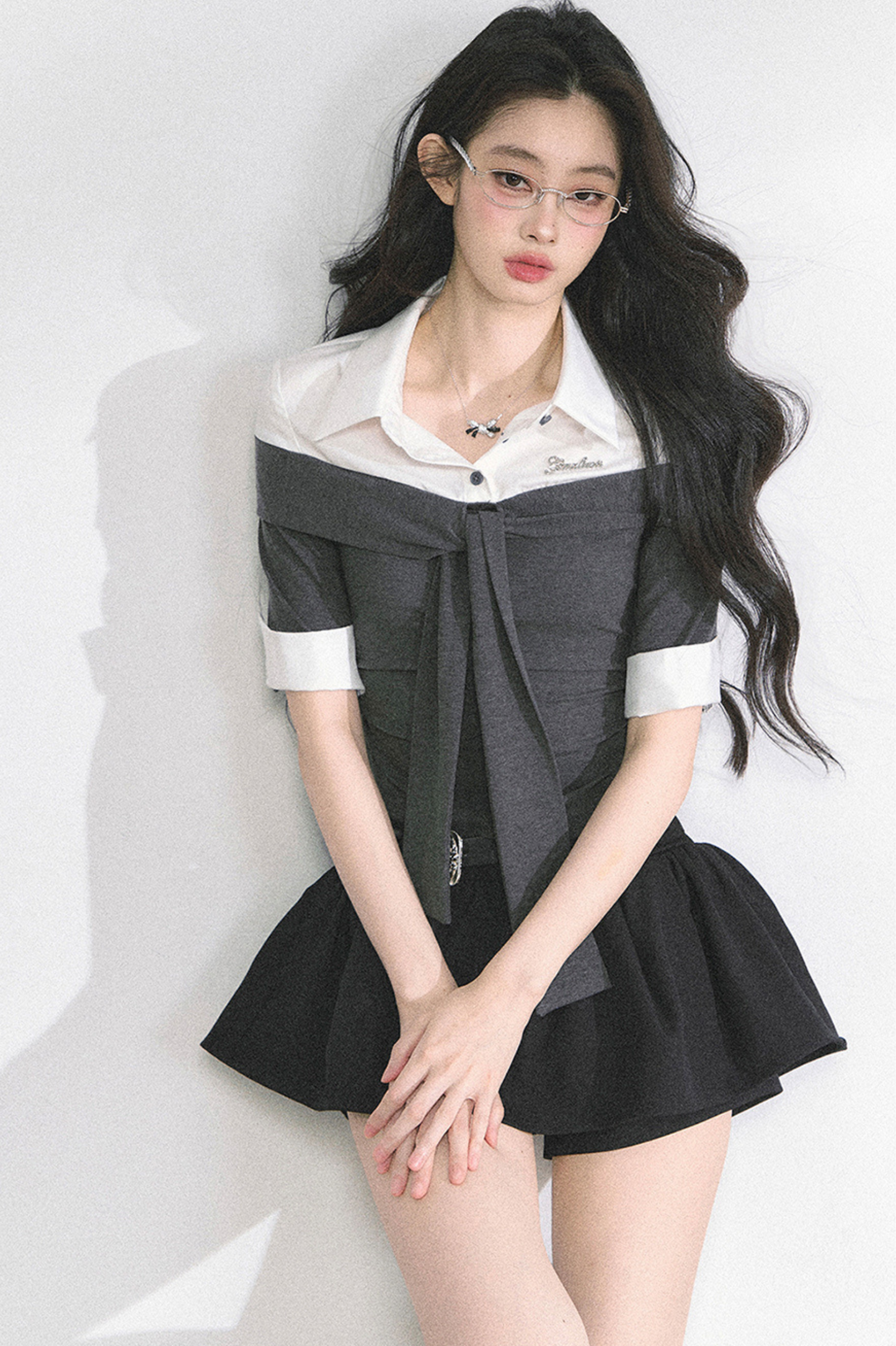 フレンチレディーウエストスリミングショートトップス