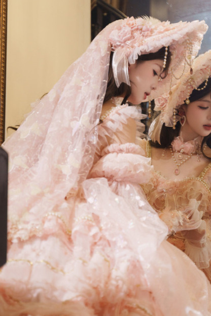 スイートフラワーゴージャスティーパーティーミディアムロリータドレス