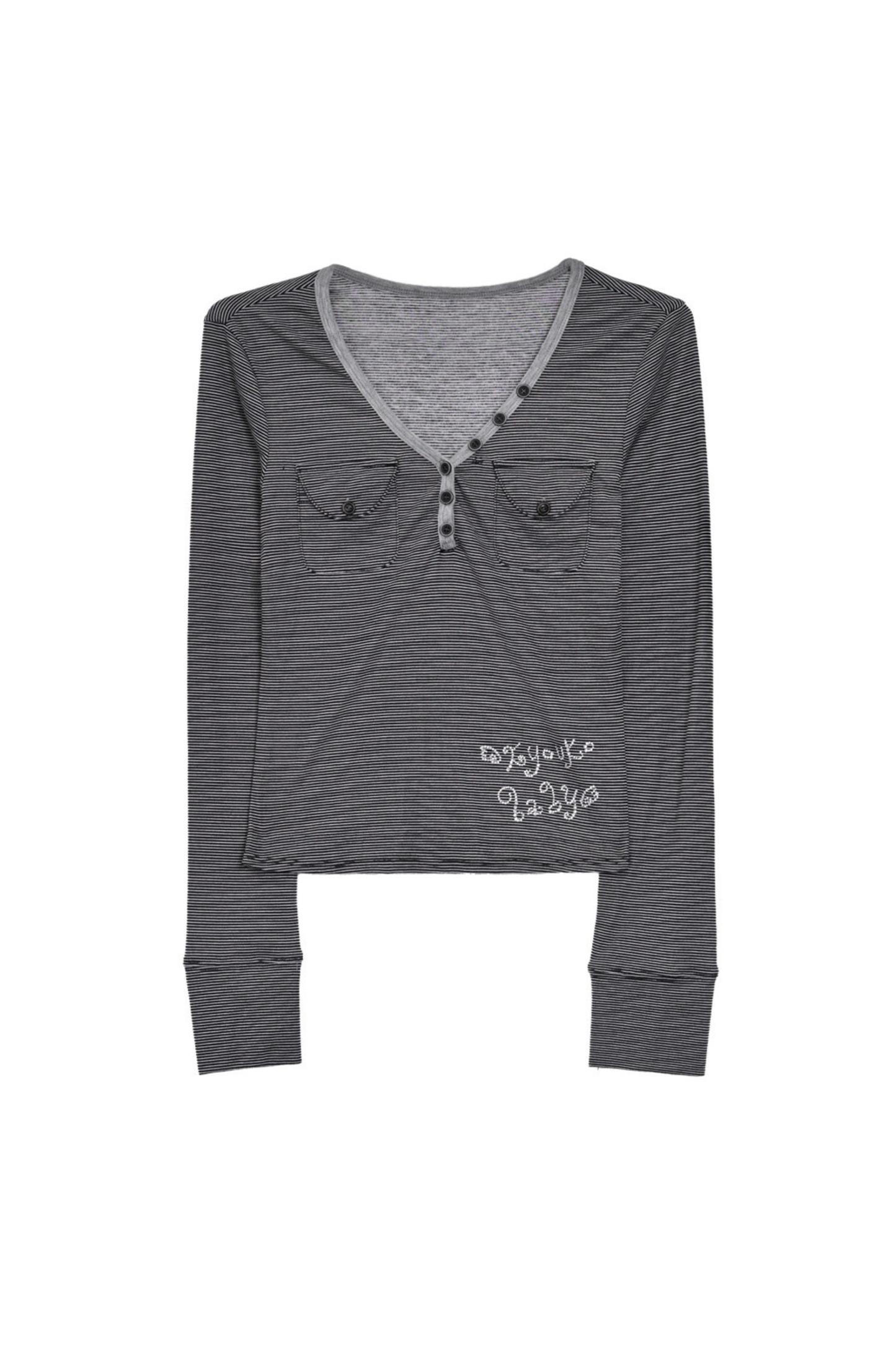 Y2K Striped V-neck Top + Skirt + Pants