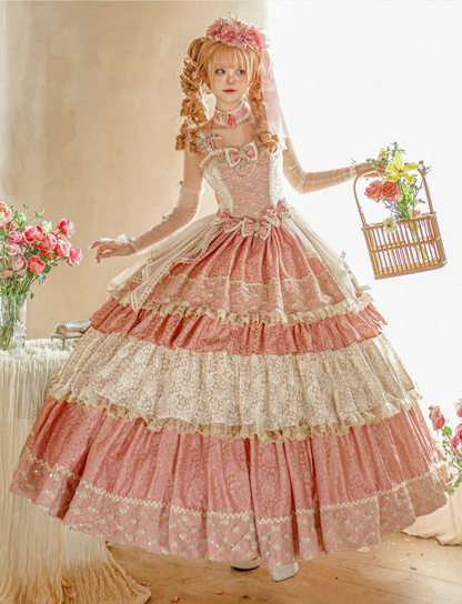 Anniversary Flower Fantasy Gorgeous Lolita Dress Full Set