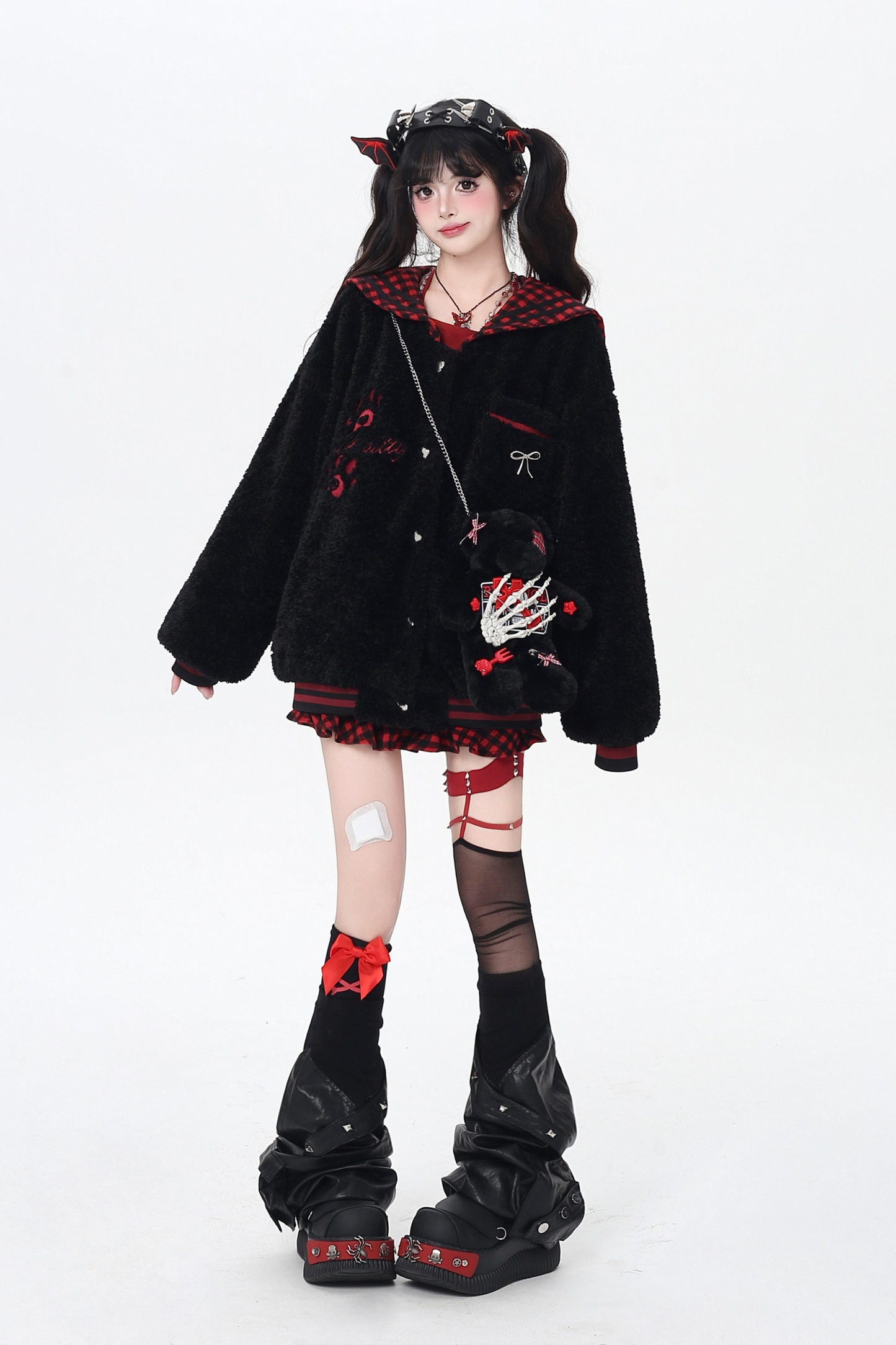 パッチワークラムモードジャケット