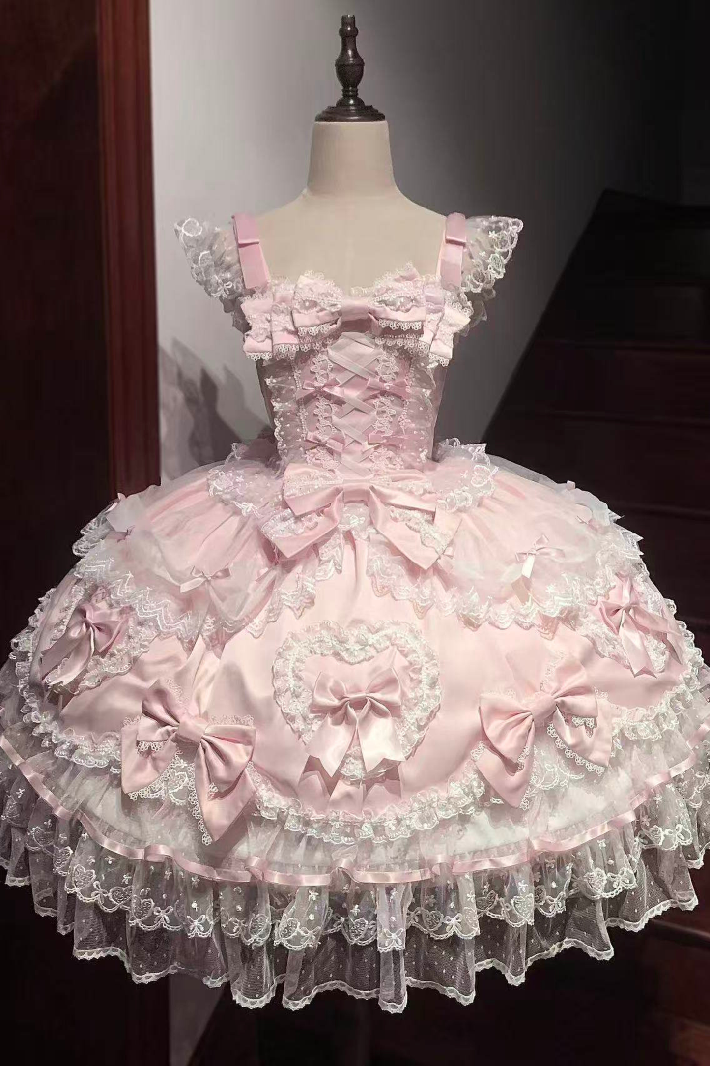 Sweetheart Lolita Dress + Ribbon + Veil