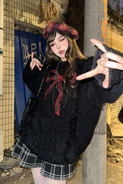 レッドリボンスイートセーター