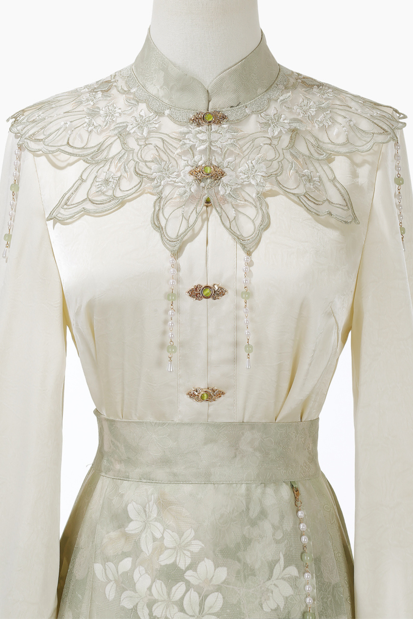 Jasmine Rain Long Sleeve Shirt + Elegant Skirt