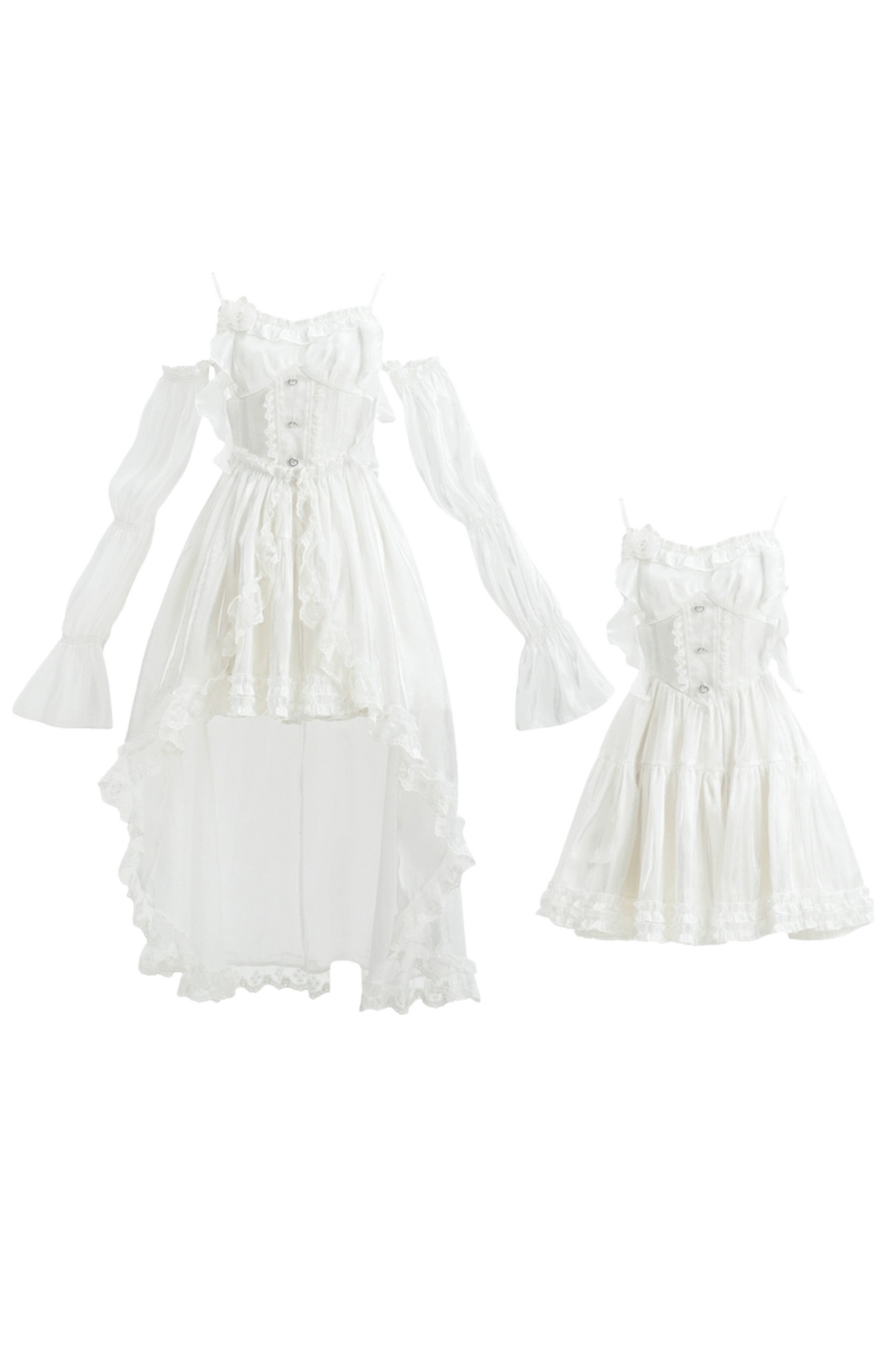 Heavy Shatindal Cami Sole Dress + Lace Asymmetrical Shawl