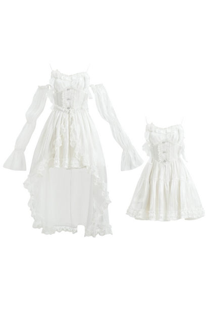 Heavy Shatindal Cami Sole Dress + Lace Asymmetrical Shawl