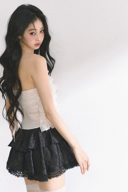 French Lace Tiered Cake Skirt