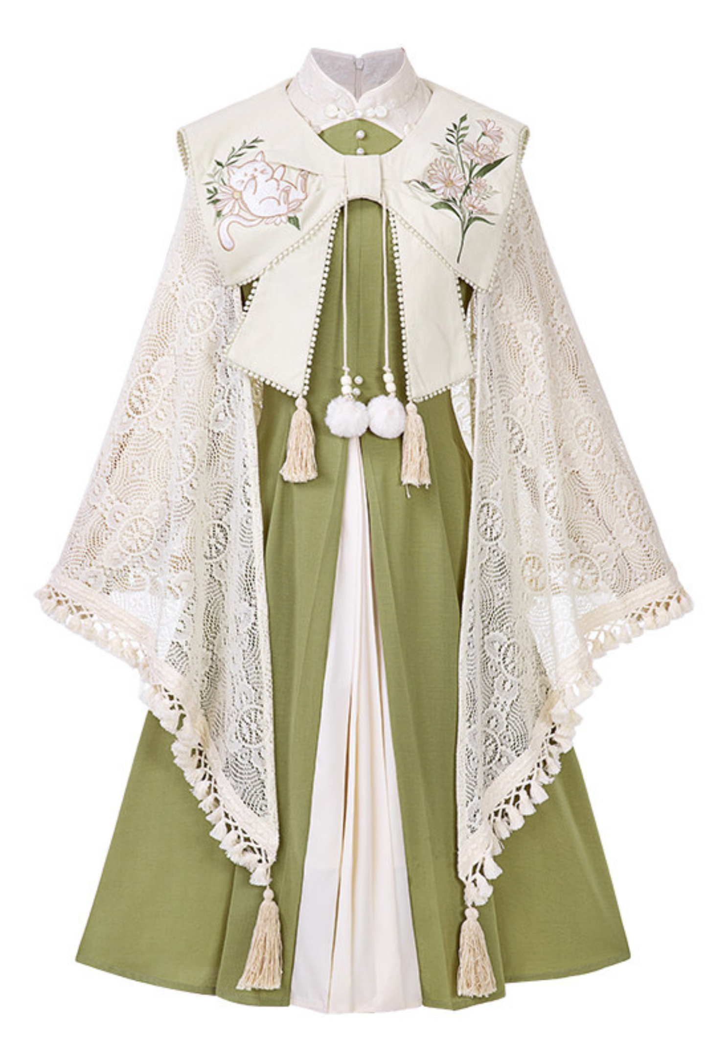 レトロチャイナドレス+ショール