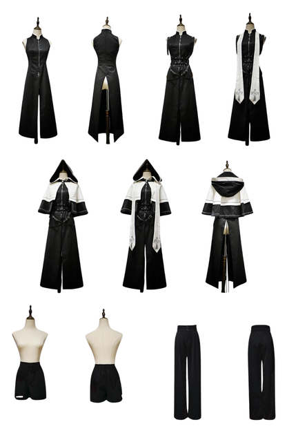 Gothic cape + shorts + long pants