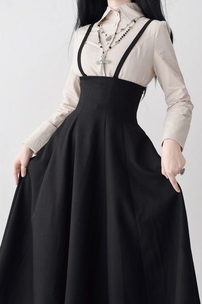 Umbrella Vintage Style Trailing Vest + Long Skirt + Short Skirt