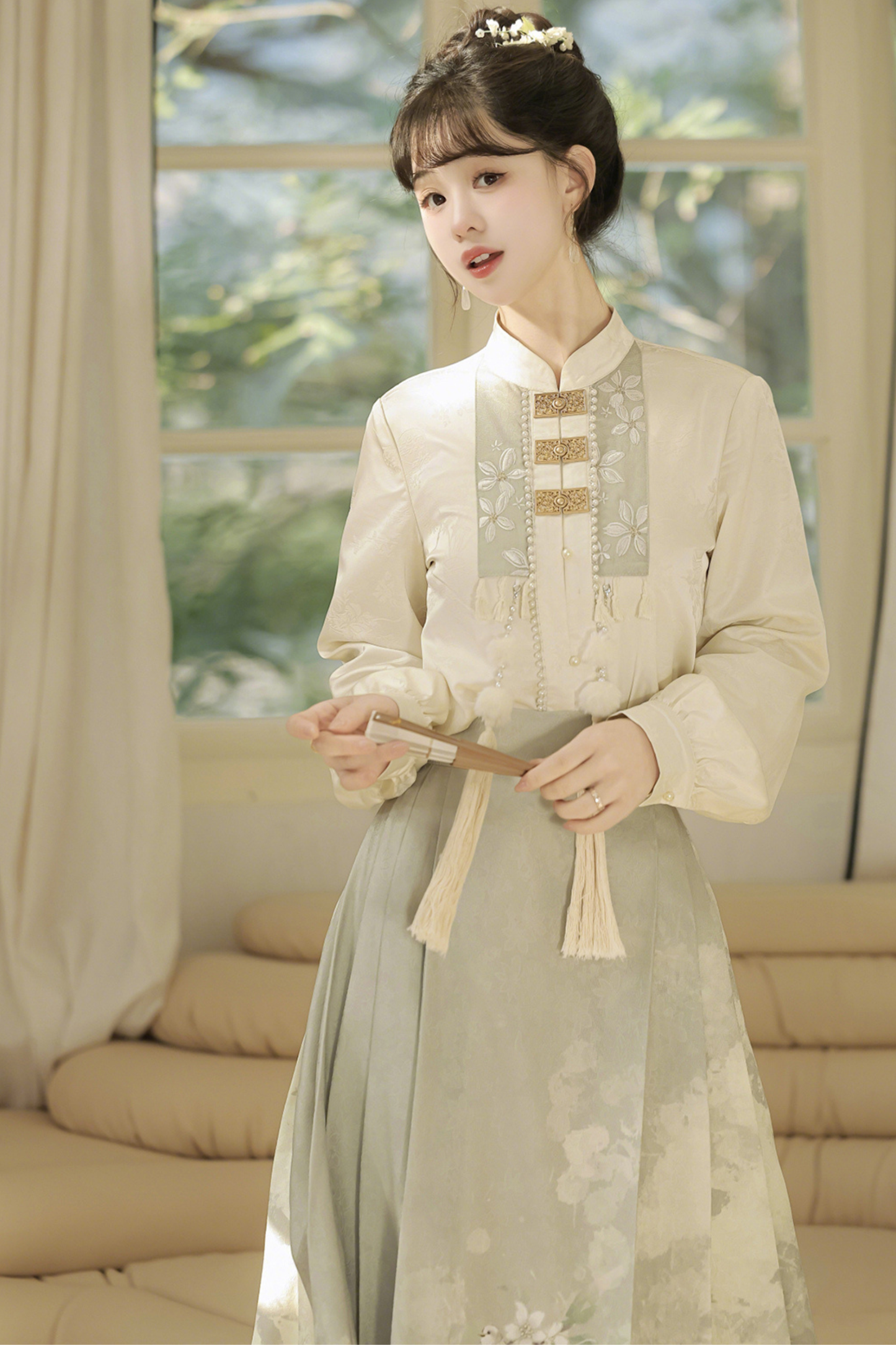 フォレストチャイナコート+スカート+トップス