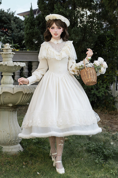 Rouge Snow Fishtail Dress + Flared Dress + Hat + Clip