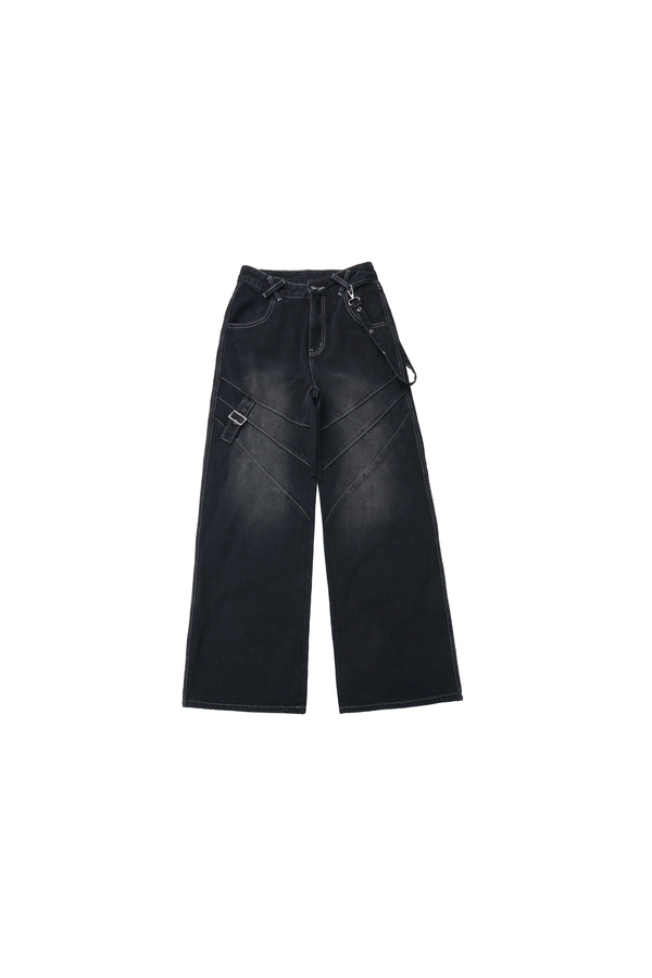 Washed Smoked Straight Leg Pants