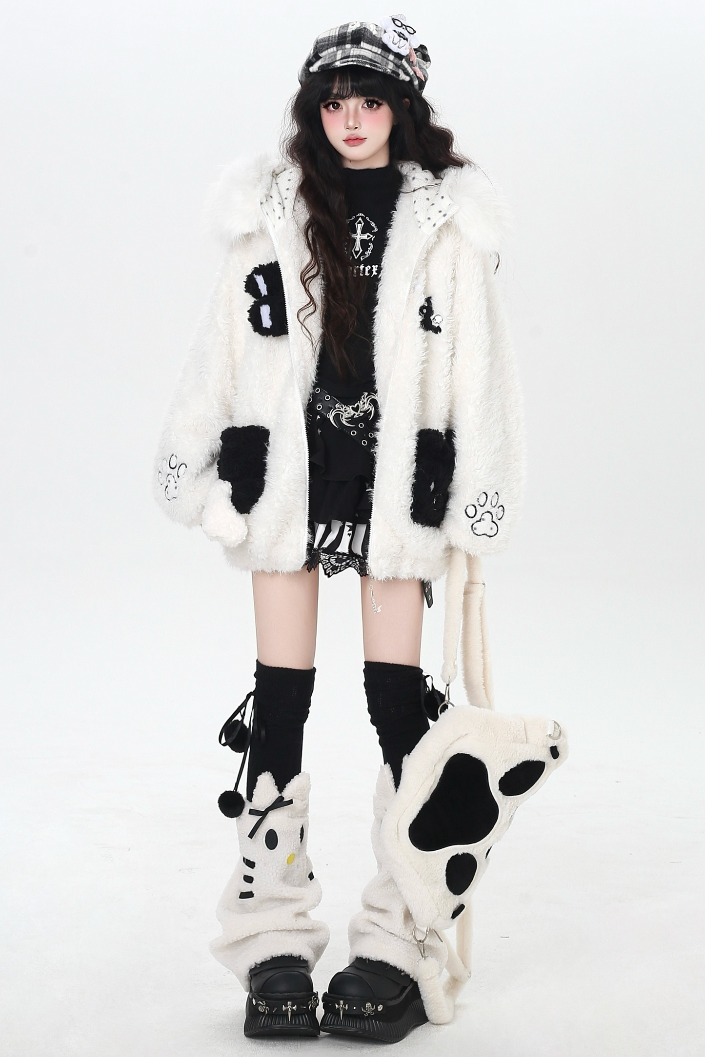 Cat Ear Fleece Hooded Outerwear