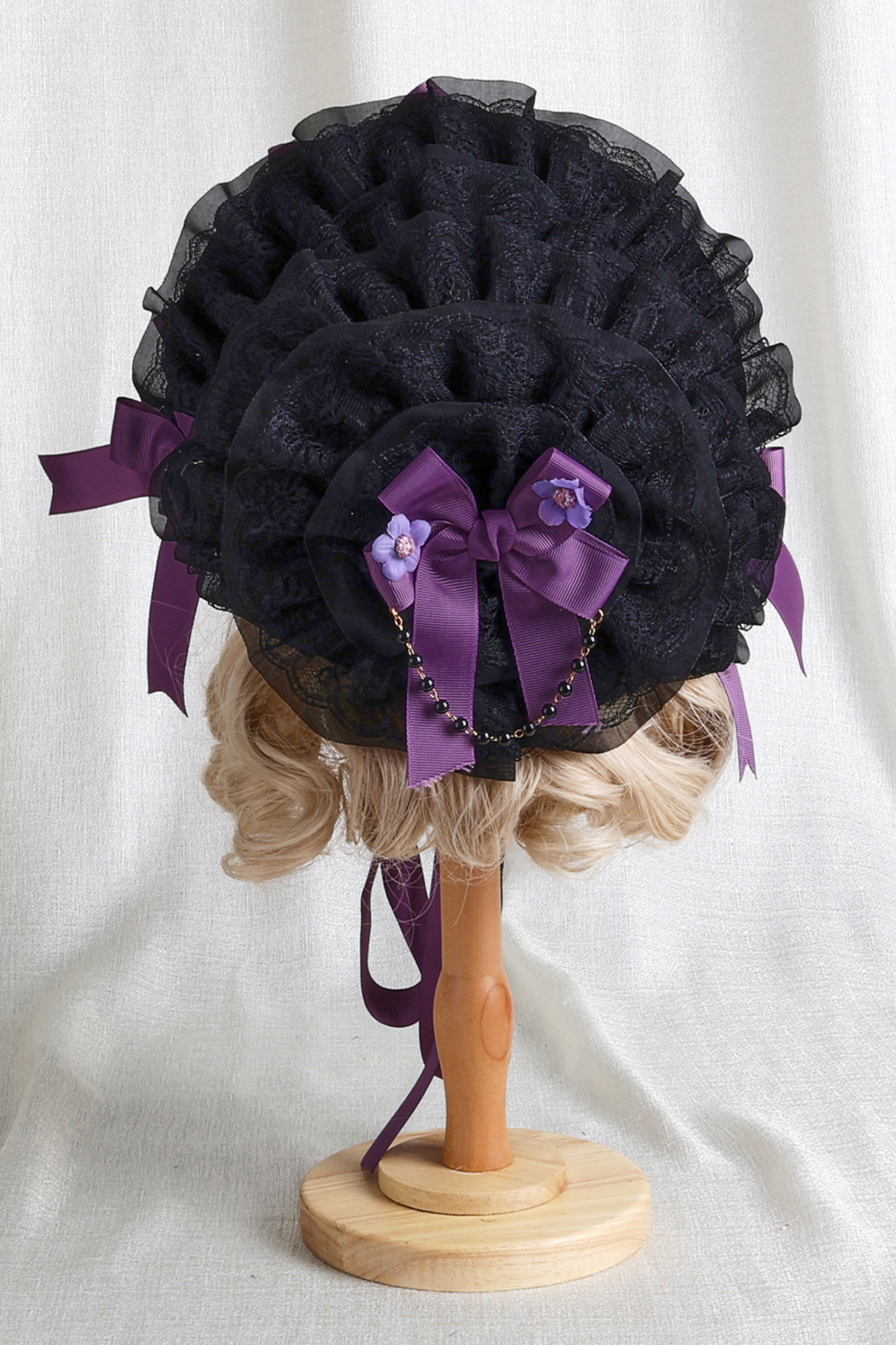 リボンゴシックロリータボンネット