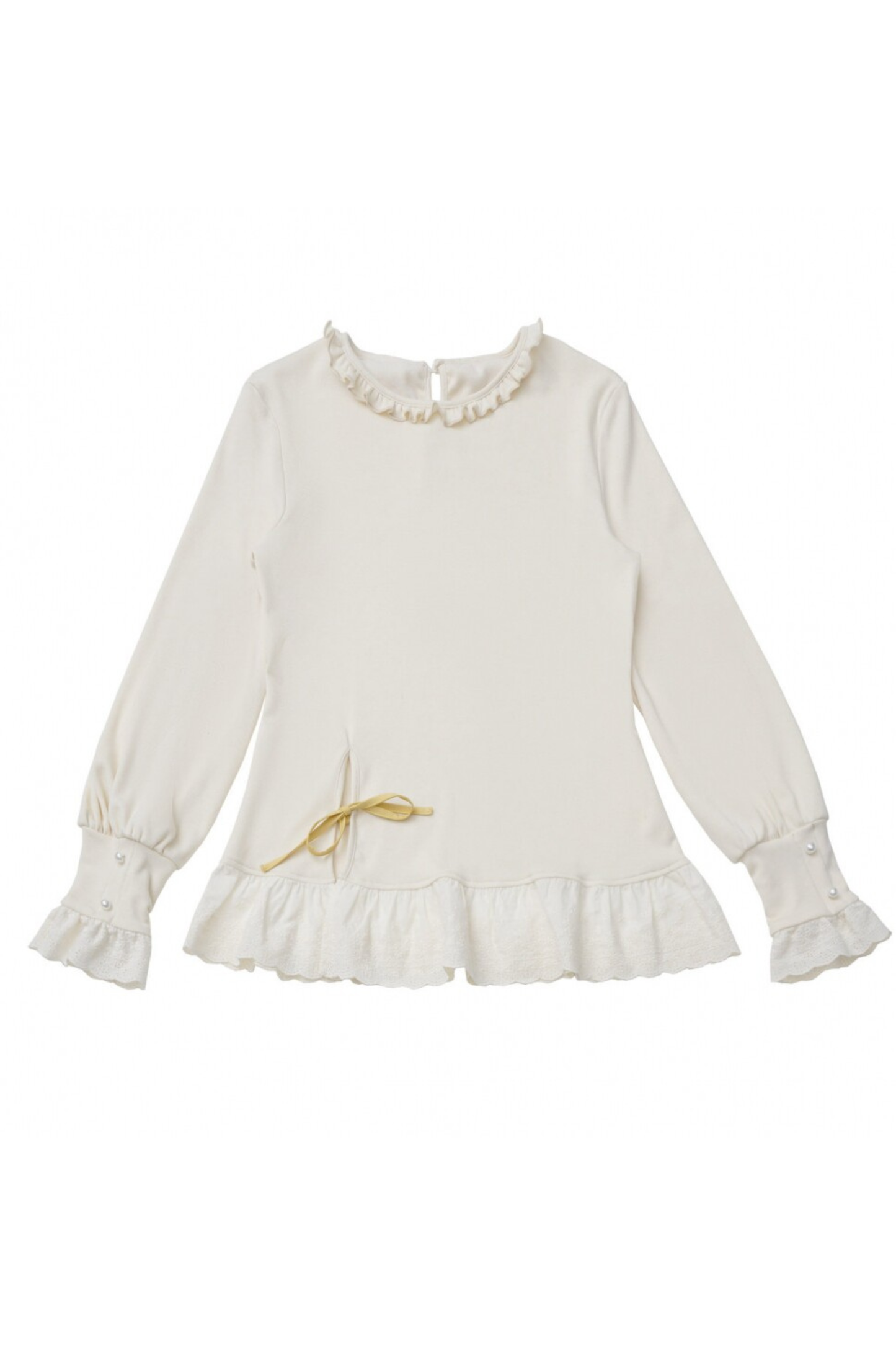 Gelbes Rüschen-Tanktop + Oberteil + Rock