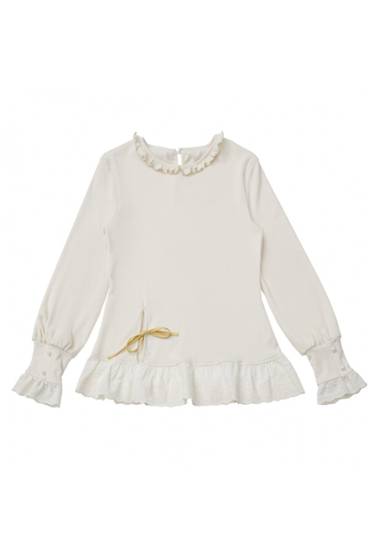 Gelbes Rüschen-Tanktop + Oberteil + Rock