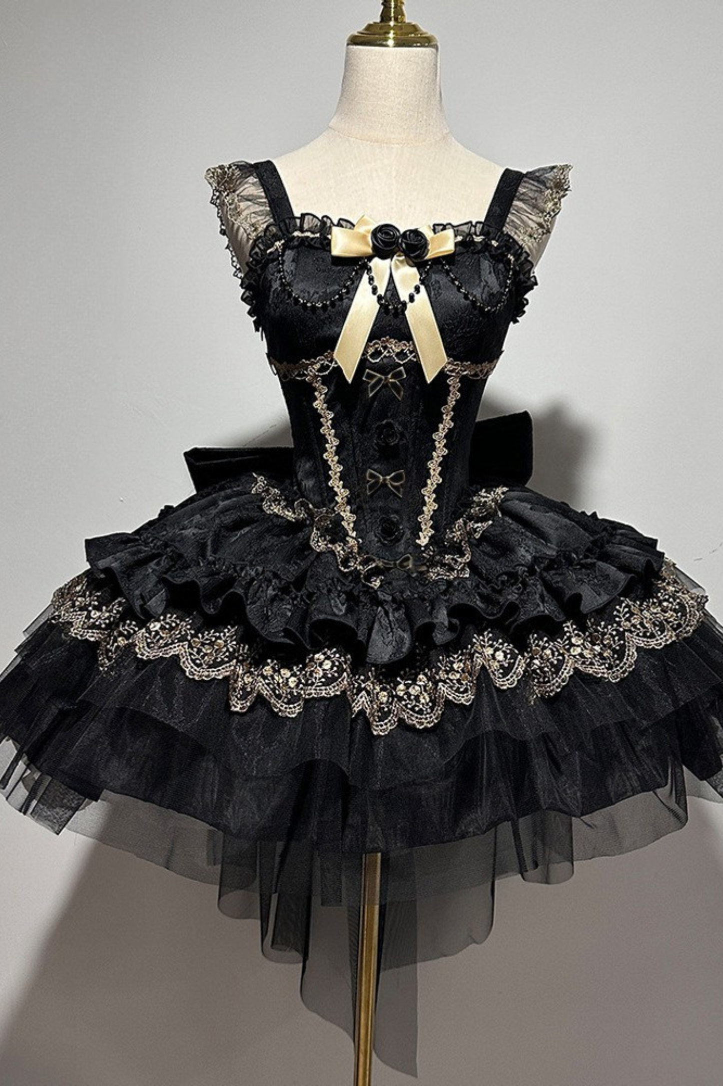 ダークバレエスタイルロリータゴシックプリンセスドレス