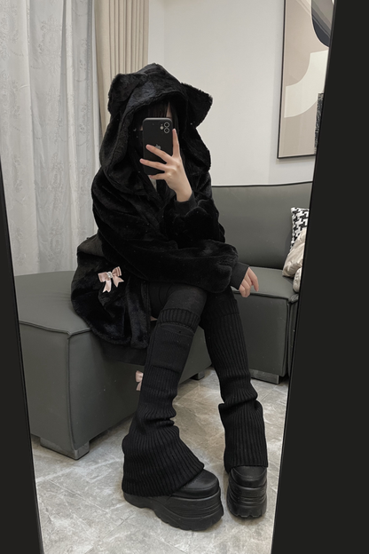 猫耳ぬいぐるみフードジャケット