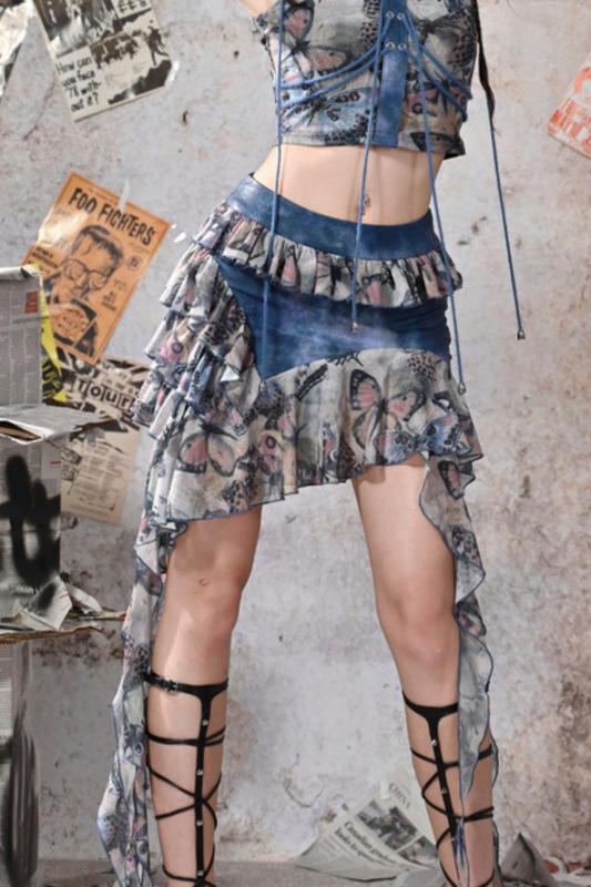 Virtual PU Leather Skirt