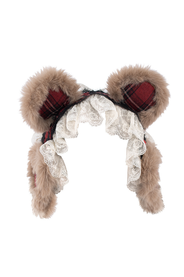 [Pre-order item] Check Lolita JSK + Hooded Cloak + Knit + Bear Catsuit