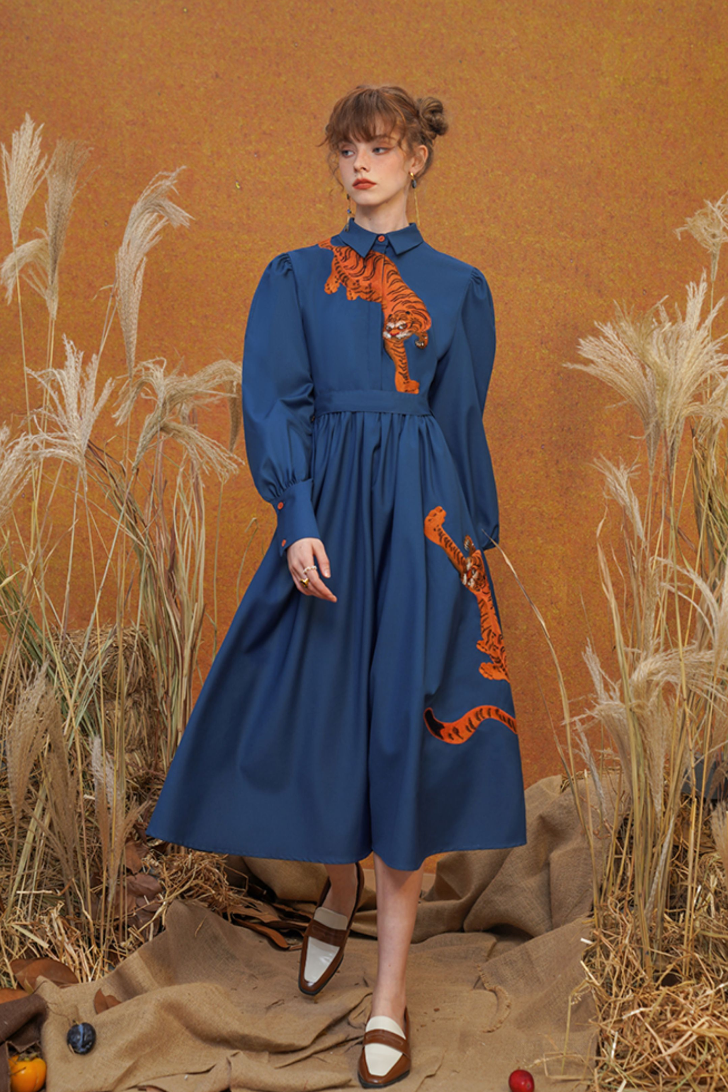 フレンチヴィンテージタイガーワンピース