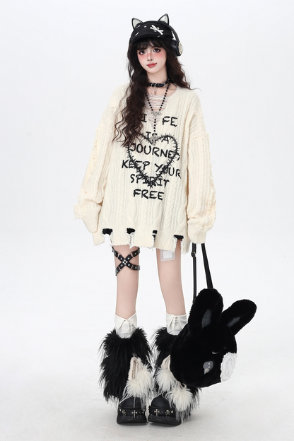 Dark Heart Loose Tops