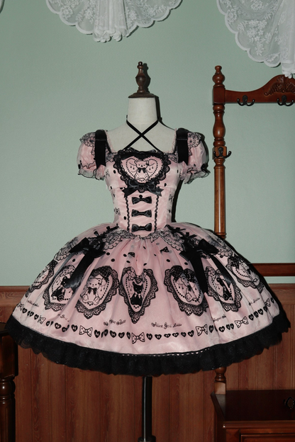 [Pre-order Deadline: September 16] Pink Purple Teddy Bear Series Sweet Princess Dress