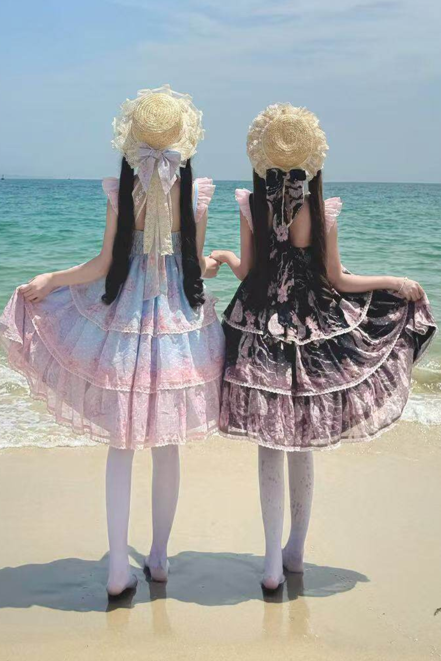 スイートジェリーフィッシュノースリーブロリータドレス