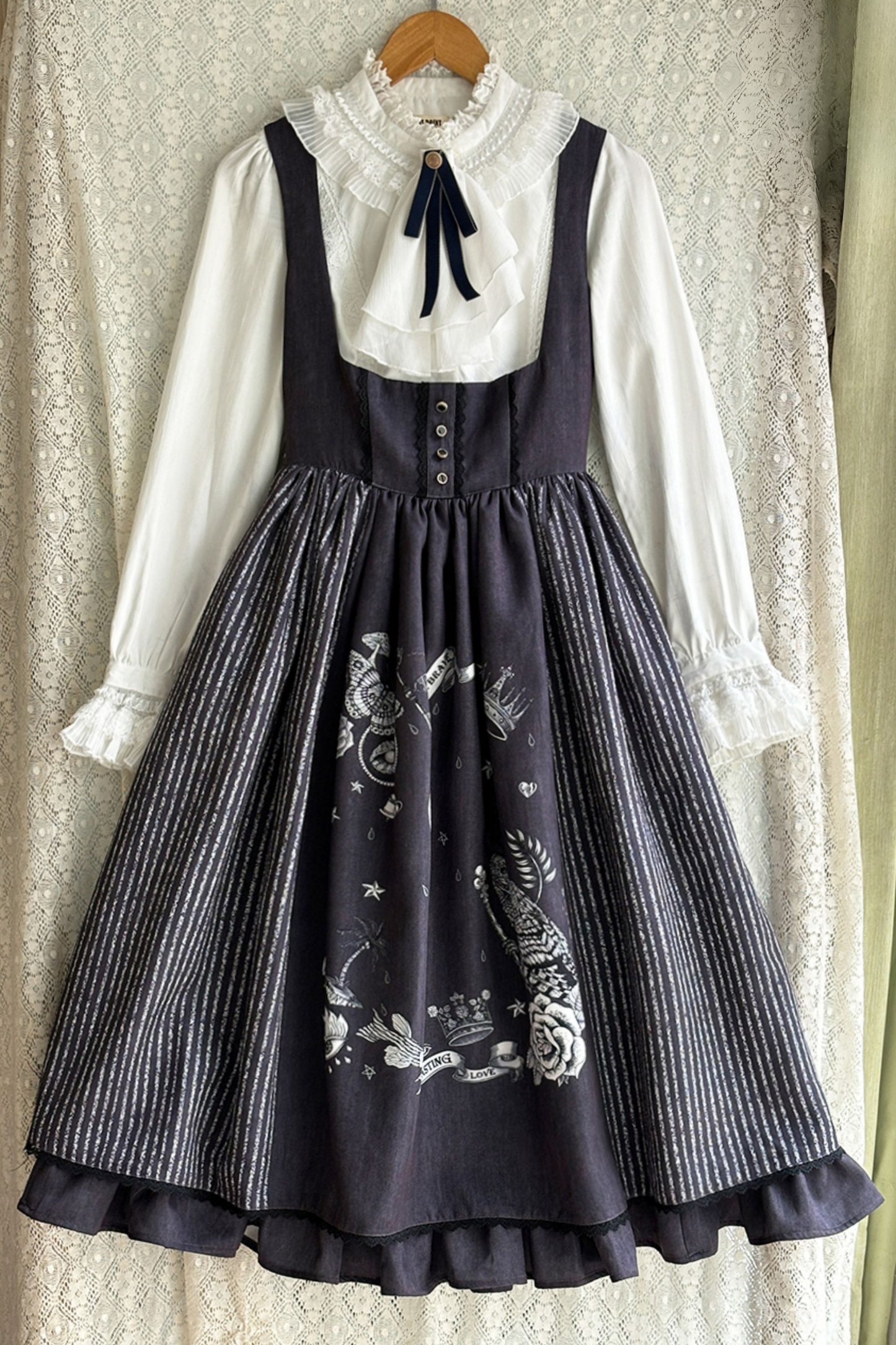 魔法学園レトロエレガントロリータジャンパースカート